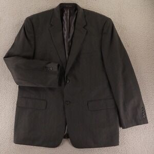 Alfani Jacket 46R XL Gray Charcoal 100% Wool Blazer Sport Coat